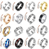 Bague anti-stress rotative en acier inoxydable, pour couple